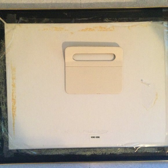 Small painting house boat sea view framed art wall hanging - Picture 3 of 3